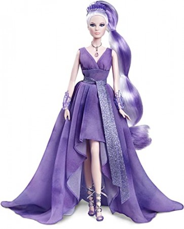 Barbie- Crystal Fantasy Collection, Bambola con Capelli Platino con Co