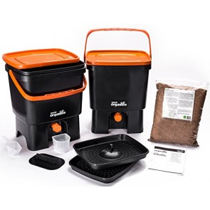 Skaza - mind your eco Bokashi Organico Cucina composter, Nero/Arancion