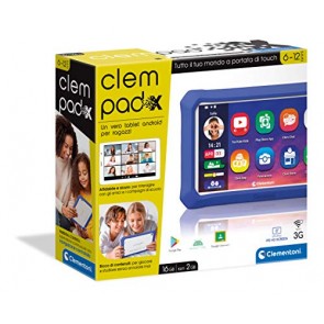 Clementoni- Clempad X-Tablet per Bambini (Versione in Italiano), 6 Ann