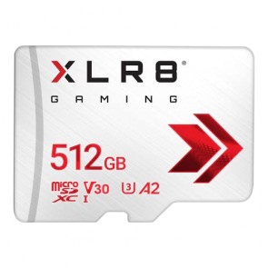 PNY XLR8 Gaming Scheda di memori microSDXC 512 GB Classe 10 U3 V30 A2,