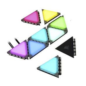 Corsair iCUE LC100 Pannelli luminosi per case, Mini-triangoli, Kit da 