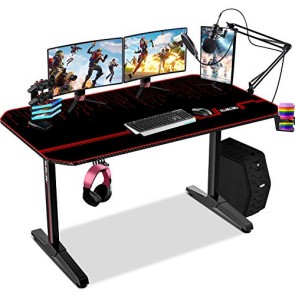 140 cm Scrivania Gaming Tavolo Da Gioco PC Gamers, Gaming Desk Casa Uf