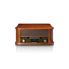 Giradischi in Legno (Tcd-2570 Walnut) Radio E Lettore CD,Bluetooth 5.0