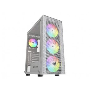 Case per PC Oversteel Azurite RGB Gaming, frontale a rete, illuminazio