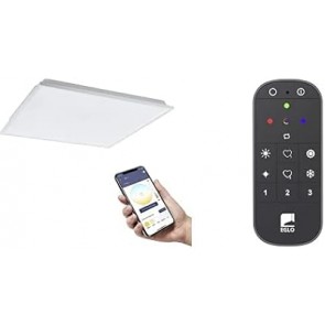 Eglo 96939 CABUS Plafoniera a LED in Cromo e Argento