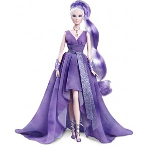 Barbie- Crystal Fantasy Collection, Bambola con Capelli Platino con Co